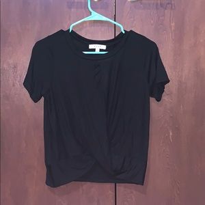 Gaze comfortable women’s black tie up tee